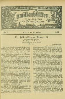 Familienblätter : Sonntags-Beilage der Posener Zeitung. 1894, Nr. 2 (14 Januar)