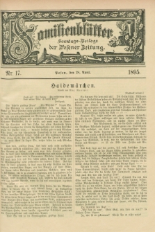 Familienblätter : Sonntags-Beilage der Posener Zeitung. 1895, Nr. 17 (28 April)