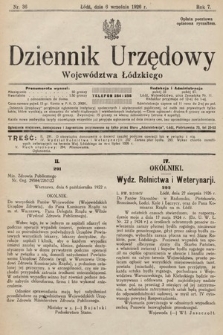 Dziennik Urzędowy Województwa Łódzkiego. 1926, nr 36