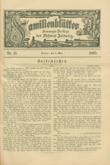 Familienblätter : Sonntags-Beilage der Posener Zeitung. 1895, Nr. 18 (5 Mai)