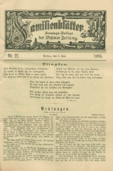 Familienblätter : Sonntags-Beilage der Posener Zeitung. 1895, Nr. 22 (2 Juni)