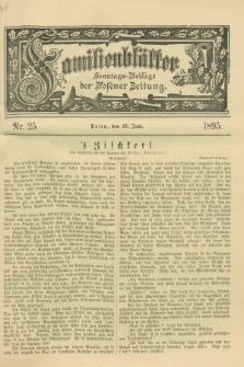 Familienblätter : Sonntags-Beilage der Posener Zeitung. 1895, Nr. 25 (23 Juni)