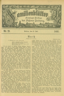 Familienblätter : Sonntags-Beilage der Posener Zeitung. 1895, Nr. 29 (21 Juli)