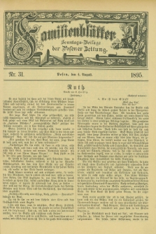 Familienblätter : Sonntags-Beilage der Posener Zeitung. 1895, Nr. 31 (4 August)