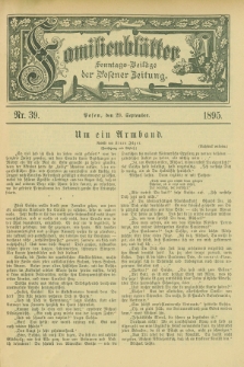 Familienblätter : Sonntags-Beilage der Posener Zeitung. 1895, Nr. 39 (29 September)