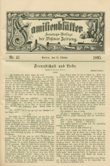 Familienblätter : Sonntags-Beilage der Posener Zeitung. 1895, Nr. 41 (13 Oktober)