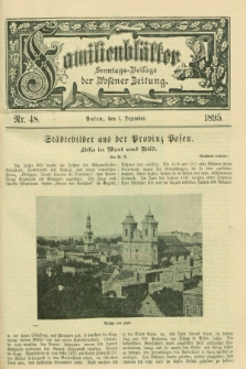 Familienblätter : Sonntags-Beilage der Posener Zeitung. 1895, Nr. 48 (1 Dezember)