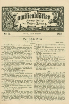 Familienblätter : Sonntags-Beilage der Posener Zeitung. 1895, Nr. 51 (22 Dezember)
