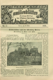 Familienblätter : Sonntags-Beilage der Posener Zeitung. 1896, Nr. 17 (26 April)