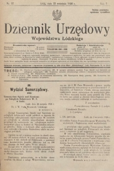 Dziennik Urzędowy Województwa Łódzkiego. 1926, nr 37