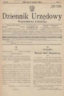 Dziennik Urzędowy Województwa Łódzkiego. 1926, nr 39
