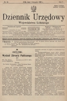 Dziennik Urzędowy Województwa Łódzkiego. 1926, nr 44