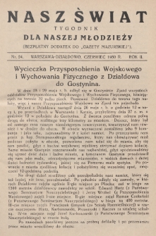 Nasz Świat : tygodnik dla naszej młodzieży : bezpłatny dodatek do „Gazety Mazurskiej”. 1930, nr 24