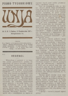 Unja : pismo tygodniowe. 1917, nr 8