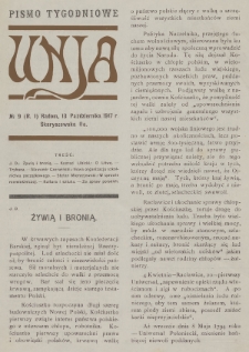 Unja : pismo tygodniowe. 1917, nr 9