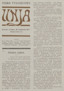 Unja : pismo tygodniowe. 1917, nr 10