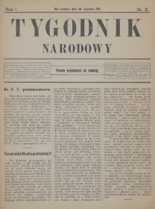 Tygodnik Narodowy. 1918, nr 3