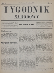Tygodnik Narodowy. 1918, nr 4
