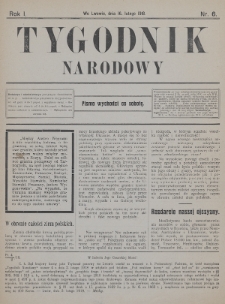 Tygodnik Narodowy. 1918, nr 6