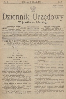 Dziennik Urzędowy Województwa Łódzkiego. 1926, nr 48