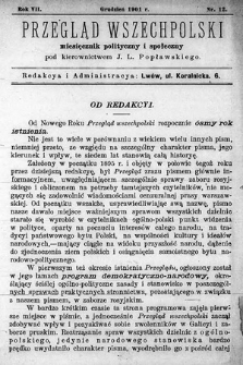Przegląd Wszechpolski : miesięcznik polityczny i społeczny. 1901, nr 12