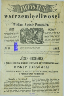 Zwiastun Wstrzemięźliwości w Wielkiém Xięsdtwie Poznańskiém. R.3, № 5 (1845)