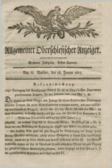Allgemeiner Oberschlesischer Anzeiger. Jg.7, Quartal 1, Nro. 6 (18 Januar 1817)