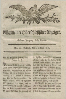 Allgemeiner Oberschlesischer Anzeiger. Jg.7, Quartal 1, Nro. 11 (5 Februar 1817)