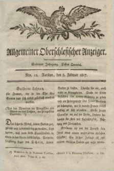 Allgemeiner Oberschlesischer Anzeiger. Jg.7, Quartal 1, Nro. 12 (8 Februar 1817)