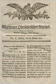 Allgemeiner Oberschlesischer Anzeiger. Jg.7, Quartal 1, Nro. 16 (22 Februar 1817)