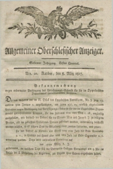 Allgemeiner Oberschlesischer Anzeiger. Jg.7, Quartal 1, Nro. 20 (8 März 1817)