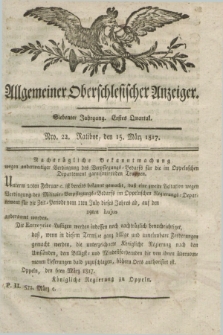 Allgemeiner Oberschlesischer Anzeiger. Jg.7, Quartal 1, Nro. 22 (15 März 1817)