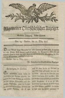 Allgemeiner Oberschlesischer Anzeiger. Jg.7, Quartal 1, Nro. 24 (22 März 1817)