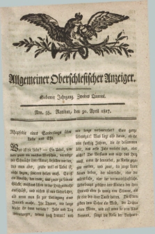 Allgemeiner Oberschlesischer Anzeiger. Jg.7, Quartal 2, Nro. 35 (30 April 1817)