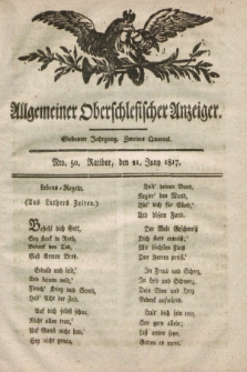 Allgemeiner Oberschlesischer Anzeiger. Jg.7, Quartal 2, Nro. 50 (21 Juny 1817)