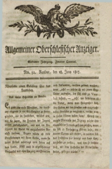 Allgemeiner Oberschlesischer Anzeiger. Jg.7, Quartal 2, Nro. 52 (28 Juny 1817)