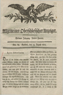 Allgemeiner Oberschlesischer Anzeiger. Jg.7, Quartal 3, Nro. 68 (23 August 1817)