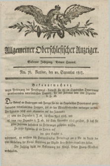 Allgemeiner Oberschlesischer Anzeiger. Jg.7, Quartal 3, Nro. 76 (20 September 1817)