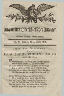 Allgemeiner Oberschlesischer Anzeiger. Jg.7, Quartal 4, Nro. 80 (4 October 1817)