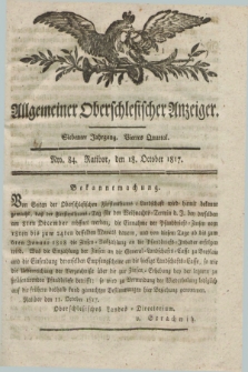Allgemeiner Oberschlesischer Anzeiger. Jg.7, Quartal 4, Nro. 84 (18 October 1817)