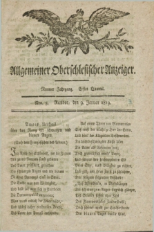 Allgemeiner Oberschlesischer Anzeiger. Jg.9, Quartal 1, Nro. 3 (9 Januar 1819)