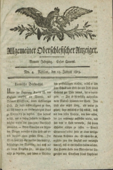 Allgemeiner Oberschlesischer Anzeiger. Jg.9, Quartal 1, Nro. 4 (13 Januar 1819)