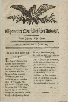 Allgemeiner Oberschlesischer Anzeiger. Jg.9, Quartal 1, Nro. 7 (23 Januar 1819)
