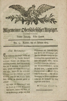 Allgemeiner Oberschlesischer Anzeiger. Jg.9, Quartal 1, Nro. 14 (17 Februar 1819)