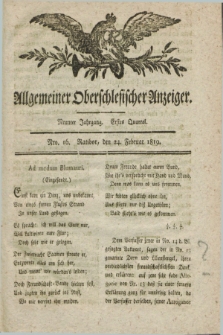 Allgemeiner Oberschlesischer Anzeiger. Jg.9, Quartal 1, Nro. 16 (24 Februar 1819)