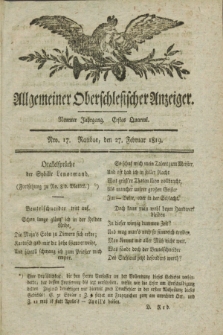 Allgemeiner Oberschlesischer Anzeiger. Jg.9, Quartal 1, Nro. 17 (27 Februar 1819)