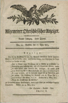 Allgemeiner Oberschlesischer Anzeiger. Jg.9, Quartal 1, Nro. 22 (17 März 1819)