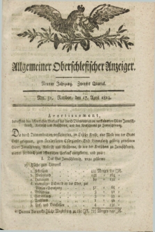Allgemeiner Oberschlesischer Anzeiger. Jg.9, Quartal 2, Nro. 31 (17 April 1819) + dod.