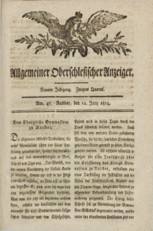 Allgemeiner Oberschlesischer Anzeiger. Jg.9, Quartal 2, Nro. 47 (12 Juny 1819)