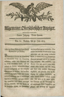 Allgemeiner Oberschlesischer Anzeiger. Jg.9, Quartal 3, Nro. 61 (31 July 1819)